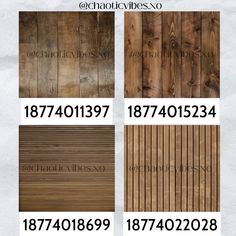 the different types of wood flooring are shown in this graphic above it is an image of