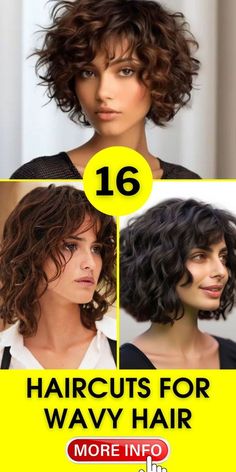 Haircuts for wavy hair shine in their diversity, offering everything from short length cuts for a bold statement to long layered looks for a more natural appeal. Whether you prefer short low maintenance styles or trendy shoulder length cuts, there’s a perfect wave-enhancing haircut waiting for you. Short Bob Hairstyles For Wavy Hair, Haircuts For Natural Wavy Hair, Medium Wavy Haircuts With Layers, Short Haircuts For Thick Curly Hair, Shoulder Length Hair Wavy Natural, Curly Long Layers, Haircut Hacks, Short Wavy Shag, Best Haircuts For Wavy Hair