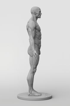 an image of a statue of a man standing on one leg with his hands in his pockets