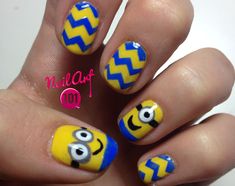 nail art - Google Search Minion Nail Art, Minion Nails, Art 101, Nail Art Images, Nail Art Pictures, Fingernail Designs, Super Cute Nails, Finger Nail Art, Simple Nail Art Designs