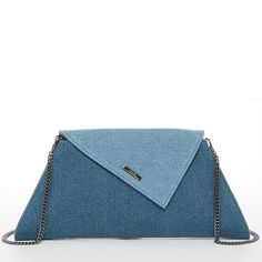 Denim Purse Chic Denim Blue Shoulder Bag With Removable Pouch, Blue Denim Evening Bags, Evening Rectangular Clutch With Zipper Pocket, Evening Clutch With Zipper Pocket, Modern Evening Clutch With Zipper Pocket, Elegant Denim Shoulder Bag, Elegant Denim Blue Bag For Everyday Use, Chic Evening Bags, Denim Clutch Bags