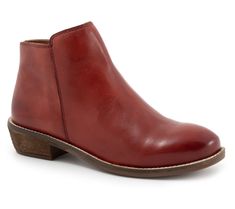 Update your footwear collection with this style-savvy pair of boots featuring zip-up closures to slip them on and off with ease. From Softwalk. Red Ankle Boots, Boots Flat, Ankle Boots Flat, Style Savvy, Footwear Collection, Leather Ankle Boots, Low Heels, Zip Up, Dark Red