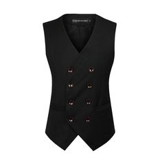 Season:Spring   Fall; Fabric:Polyester; Sleeve Length:Sleeveless; Gender:Men's; Style:Fashion,Casual,Basic; Occasion:Going out,Vacation,Daily Wear; Placket:Single Breasted; Fit Type:Regular Fit; Function:Comfortable; Pattern:Plain; Design:Button; Neckline:V Neck; Outerwear Type:Waistcoat; Listing Date:07/31/2023; Bust:; Length:; Shoulder Width: Suit Vest Men, Business Vest, Wedding Vest, Chaleco Casual, Spring Business Casual, Double Breasted Vest, Mens Waistcoat, Business Jacket, Mens Suit Vest