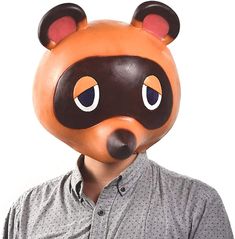 X-COSTUME Animal Crossing Tom Nook Headgear Mask Cosplay Latex Full Face Prop for Unisex Beige : Amazon.ca: Clothing, Shoes & Accessories Tom Nook Costume, Cute Helmet, Raccoon Costume, Akatsuki Cloak, Deadpool Mask, Funny Cosplay, Steampunk Mask