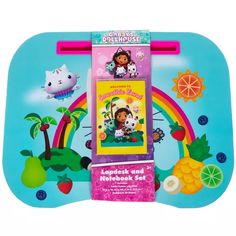 a children's play mat with pictures of dora the cat and her friends on it