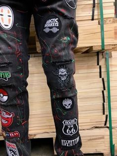 These men's jeans are 100% hand painted and artistically created by me, T. Mayers.  Having designed custom clothing for men locally for many years now, I have decided to pursue my passion and expand my client base by beginning to offer my creations for sale online. Most of my creations have an urban street style, meet punk rock and old school rock and roll vibe. Each pair I create is unique from the last, and will have slight variations to the above photo.  I do accept custom requests in regards Graffiti Print Cotton Jeans For Streetwear, Cotton Graffiti Print Jeans For Streetwear, Casual Jeans With Graffiti Print For Streetwear, Graffiti Print Denim Jeans For Streetwear, Casual Graffiti Print Jeans For Streetwear, Hand Painted Denim Jeans For Streetwear, Artistic Graphic Print Bottoms For Streetwear, Casual Hand Painted Cotton Bottoms, Trendy Hand Painted Cotton Jeans