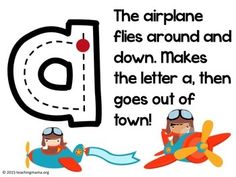 the airplane flies around and down makes the letter a, then goes out of town