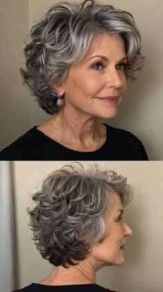 Curly Short Haircut, Haircut Short Hairstyles, Curling Fine Hair, Short Curly Hairstyles For Women, Hair Layered, Grey Curly Hair, Lasting Curls, Hairstyles For Women Over 60, Layered Haircuts For Medium Hair