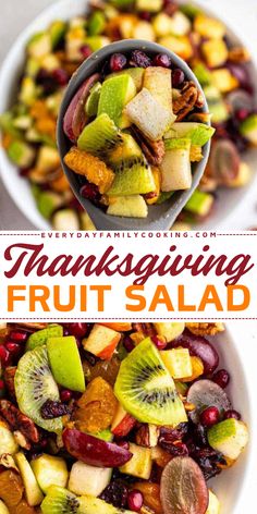 Learn how to make the best Thanksgiving fruit salad that will gonna be a star in your set of the best Thanksgiving sides! This easy fruit salad recipe features a medley of autumn fruits combined with citrus and sweetened with honey. Delicious! Holiday Fruit Salad, Thanksgiving Fruit Salad, Thanksgiving Fruit, Holiday Fruit, Fruit Salad Easy, Thanksgiving Cooking, Thanksgiving Recipes Side Dishes, Cold Salad, Thanksgiving Dishes