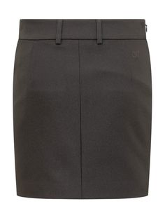 Outside: 100% Polyester Lining: 100% Viscose Classic Fitted Formal Skort, Classic Formal Lined Skort, Classic Mini Skirt For Formal Occasions, Formal Fitted Skort, Elegant Formal Skort In Short Length, Italian Fashion Brands, Black Mini Skirt, Urban Chic, Luxury Shop