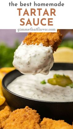 the best homemade tartar sauce in a skillet