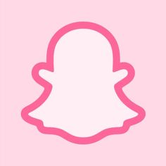 a pink snap icon with the shape of a woman's head in the center