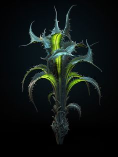 an image of a plant that looks like it is in the middle of some sort of art