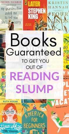 Books to get your out of reading slump Get Back Into Reading, Fall In Love With Reading, Feel Good Books, Reading Slump, Books To Read For Women, The Best Books