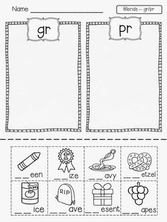 worksheet for beginning and ending the letter g with pictures to be colored in