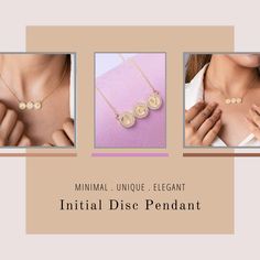 Personalize your style with our 14k Gold Initial Disc Pendant! Simple and elegant, this custom piece is perfect for showcasing your initial or a loved one’s. Ideal as a thoughtful gift or a special treat for yourself. Personalized Pendant