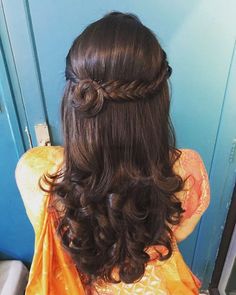 35+ Bridal Braids On Indian Brides That We Are Loving Currently! | WedMeGood Foamiran Flowers, Bridal Braids, Bridal Hairdo, Hair Upstyles, Long Hair Wedding Styles