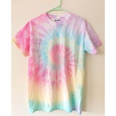 Rainbow Hand Dyed Short Sleeve Tops, Rainbow Colored Hand Dyed Short Sleeve Tops, Summer Pastel Crew Neck T-shirt, Pastel Crew Neck T-shirt For Summer, Cool Tie Dye Shirts, Camisa Tie Dye, Tie Dye Supplies, Tie Dye Shirts Patterns, Ty Dye