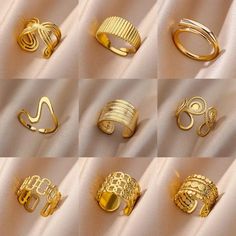 What a Ring 💍- Pick Your Choice 😉- Gold Rings 💍- Beautiful Wedding Rings 💍💞 - Engagement Ring 💝💝💝 Unique Gold Jewelry Designs, Ring Female, Modern Gold Jewelry, Cute Engagement Rings, Gold Jewelry Stores, Beautiful Wedding Rings