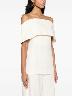 TOTEME off-shoulder Strapless Top - Farfetch Essential Dress, Bridal Event, City Dress, Yoko London, Dolce E Gabbana, Summer Beach Wear, Off Shoulder Tops, Van Cleef Arpels, Skirted Swimwear