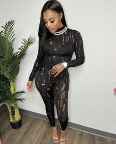 Tap to shop! Link is also in our bio 🚨! #jumpsuits #birthdayoutfit #baddieoutfit #alisahchanel #dressyoutfit #girloutfit #dopefashion #girlfashion #streetwear #blackjumpsuit #clubstyle Lace Jumpsuit Outfit Black Women, Black Jumpsuit For Clubbing In Spring, Black Jumpsuits And Rompers For Club In Spring, Black Jumpsuits And Rompers For Spring Club Events, Black Jumpsuits And Rompers For Club In Winter, Black Winter Jumpsuits And Rompers For Night Out, Mesh Jumpsuit Outfit Black, Black Winter Club Jumpsuits And Rompers, Sheer Black Jumpsuit For Night Out