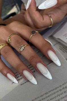 Long Almond Nails, Almond Acrylic Nails, Minimalist Nails, Classy Nails, Chic Nails, Dope Nails, Best Acrylic Nails, Long Acrylic Nails, Cute Acrylic Nails