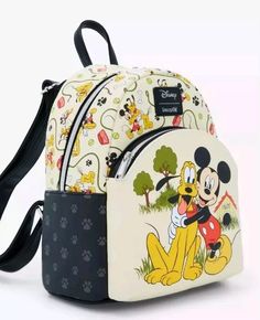 a small backpack with mickey mouse on it