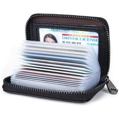 Slim And Portable Size: 4.3" X 3.3" X 0.8". Weight: 0.25 Lb. Perfect For Your Daily Use And Allows You To Bring It Along In Your Pocket, Handbag, Backpack Or Purse. The Best Choice For Traveling, Outing. It Is A Must Have When On Vacations Or Traveling Overseas, Keep The Worry Away And Be Protected All The Time. Genuine Leather Wallet: The Wallet Is Made Of Genuine Cowhide Leather, Is Nice Looking And The Wallet Is Endowed With Fine Texture And Comfortable Tactile Impression. High-Quality Durabl Coin Purse Keychain, Credit Card Holder Wallet, Leather Credit Card Holder, Leather Trifold Wallet, Rfid Blocking Wallet, Card Case Wallet, Rfid Wallet, Wallet Organization, Genuine Leather Wallets