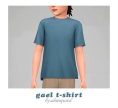 an animated image of a man wearing a t - shirt with the words, gael tshirt by adrenspied