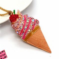 Condition: 100% Brand New Quantity: 1 Pc Chain Length: 27.5 Inches Pendant: 7.3cm x 3.3cm 1 Inch=2.54 cm New Fashion Women Strawberry Ice Cream Pink Rhinestone Pendant Chain Necklace Condition: 100% Brand New Quantity: 1 Pc Chain Length: 27.5 Inches Pendant: 7.3cm x 3.3cm 1 Inch=2.54 cm PaymentShippingReturnsAbout usContact us Payment I only support paypal payment. Hope to receive your payment within 5 days. Shipping Items will be shipped within 1 business days after the payment clearing from HongKong Post Office .. Items were sent out before14:00 CTTevery working day(Monday-Saturday)as soon as you pay for it at that day.It usually takes15working days-30 daysto arrive. Note：7-14days to USA with Tracking number Country Deliver Time Working days ( not including holiday) 5-7 8-14 15-18 19-22 Trendy Bling Necklace For Gift, Trendy Necklace For Gift, Trendy Bling Necklaces For Gifts, Metal Necklace With Rhinestones For Gifts, Metal Rhinestone Necklace For Gift, Metal Necklaces With Rhinestones For Gifts, Gift Jewelry With Jeweled Alloy, Gift Alloy Jeweled Jewelry, Gift Jeweled Alloy Jewelry