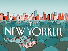 the new yorker movie poster with an image of people riding bikes in front of a city