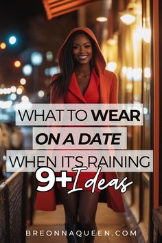 Solve the rainy day outfit dilemma with these 9 stylish solutions for date night. This blog post offers practical advice on choosing weather-appropriate clothing without sacrificing fashion, ensuring readers feel confident and comfortable on their night out. #RainyDayFashion #DateNightStyle #OutfitSolutions Rainy Date Outfit, Cute Rain Boots, Its Raining, Rainy Day Fashion, Tiktok Fashion, Hooded Dress, It's Raining, Cardigan Outfits, When It Rains