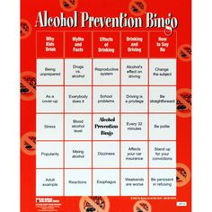 Alcohol Prevention Bingo Game Ra Programming, Therapeutic Games, Alcohol Awareness, Adolescent Health, Kids Worksheets, Health Class, Counseling Activities, Health Lessons, Games For Teens