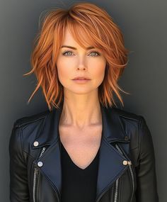 Edgy Bixie Cut with Fall Hair Colors Copper Blonde: Bold Autumn Statement. Short Red Hair With Blonde Highlights, Red Hair Short Bob, Short Red Hair Styles, Fall Copper Hair, Hair Color For Pale Skin, Simply Hairstyles, Fall Hair Colors Copper, Hair Colors For Fall, Longbob Hair