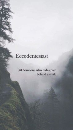 the cover of an album with trees and fog in the background that reads, ecededentesiast