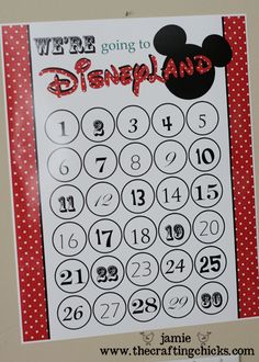 we're going to disney land with this free printable