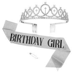 Document This crown and sash set is the best gift for women. Get both the sash and-tiara to get ready for your birthday celebration! Suitable for birthday party supplies, wedding, party, bride, bridesmaid, Mother's Day, Valentine's Day, anniversary gift for grandma, mom, sister, friend,  also can be used as daily hair decoration. Birthday queen belts and-tiaras are suitable for different ages. Can be worn as a 16th, 18th, 20th, 21st, 30th, 40th, 50th, 60th, 70th, 80th, 90th and 100th birthday sa Birthday Sash And Crown, Prom Queen Crown, Crown Costume, Happy Birthday Queen, Cosplay Crown, Halloween Crown, Best Gift For Women, Birthday Tiara, Crown Birthday