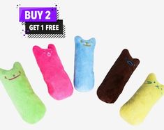 five different colored socks with faces and eyes on them, one is for kids to buy 2 get 1 free