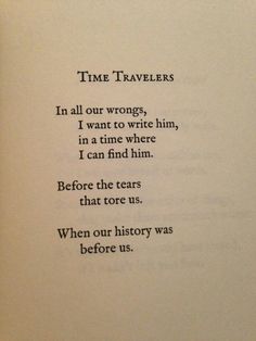 an open book with the words time travelers written in black and white ink on it