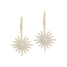 No matter the occasion, make a statement everywhere you go with the Starburst Drop Earrings. A Jaimie Nicole best-seller, this pretty pair will take your look to the next level. Featuring a beautiful star inspired design that is covered in shimmering cubic zirconia, the Starburst Drop Earring is the perfect finishing touch. An obvious choice for evening attire, these stunners can be dressed up or down for a variety of occasions. We love them paired with your favorite up-do! Available in your cho Starburst Earrings, Wedding Guest Hairstyles, Light As A Feather, Ear Candy, Silver Drop Earrings, Jewelry Companies, Gold Drop Earrings, Gold Vermeil, Bridal Jewelry