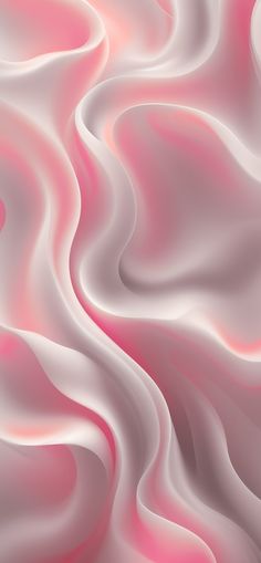 an abstract pink and white background with wavy lines