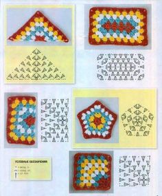 crochet patterns for granny's afghans and potholders from the book