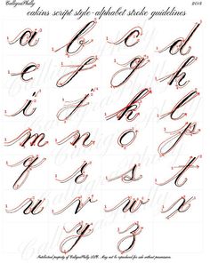 some type of calligraphy that has been drawn in different styles and fonts, including the