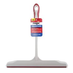 For expert cleaning of shower doors and mirrors you need the right tools. Use Magic Squeegee to keep your bathroom glass spotless. Ideal for shower doors, mirrors and tile. Made with sturdy handle design and a comfortable grip. The Magic Shower Squeegee is lightweight and sturdy for easy clean up and maneuvering throughout your bathroom and different surface areas. Our squeegee gives your surface a streak-free drying and a nonslip grip experience. Magic Rubber Shower Squeegee in White | 3019 Cleaning Shower Doors, Clean Shower Doors, Shower And Bath, Shower Mirror, Window Squeegee, House Supplies, Glass Bathroom, Shower Cleaner, Household Cleaners