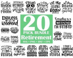 the 20 pack bundle is shown with different font styles and colors to choose from, including green