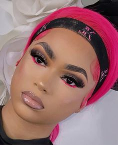 Hot Pink Eye Makeup, Homecoming 2024, Birthday Makeup Looks, Under Eye Makeup, Face Beat Makeup, Glitter Makeup Looks, Soft Makeup Looks, Prom Makeup Looks, Makeup Sets