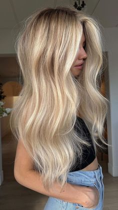 ✨ Why Balayage? ● Effortless Glam: Instant chic with minimal effort. ● Subtle Highlights: Natural, radiant glow. ● Seamless Integration: Perfectly complements your natural hair. 🚀 Huge Savings Alert! 🚀 35% OFF: Get this amazing deal and elevate your look. Don’t wait—shop now at SunnyExtensions.com and embrace the beauty! 💖 #BalayageTopper #BigSavings #SunnyExtensions #HairDiscount #USDeal Strawberry Blonde Balage, Blonde Hair Reverse Balayage, Blonde Balayage For Long Hair, Cool Blonde Hair Inspiration, Blonde Hair Tip Out, Styled Blonde Hair, White Yellow Blonde Hair, Level 8 Hair Color Blondes, Balage With Money Piece