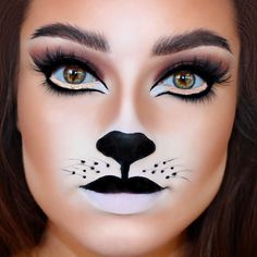 Cat Face Makeup, Simple Cat Makeup, Cat Halloween Makeup, Drag Make-up, Halloween Fest, Face Painting Halloween, Halloween Costumes Makeup