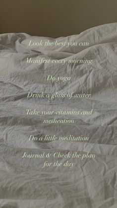 an image of a poem written on a bed sheet