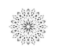 a black and white drawing of a snowflake